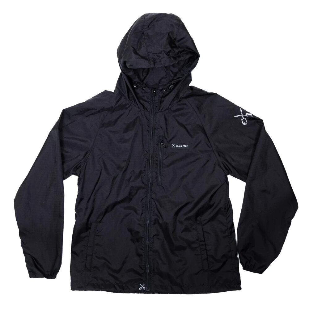 Coalatree Men's Whistler Windbreaker Nylon Jacket Black size L NWT